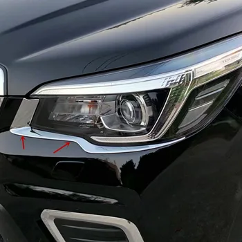 

ABS Chrome Front Headlight Headlamp Eyelid Cover Strip Trim 2pcs For Subaru Forester 2019 Car Styling Accessories