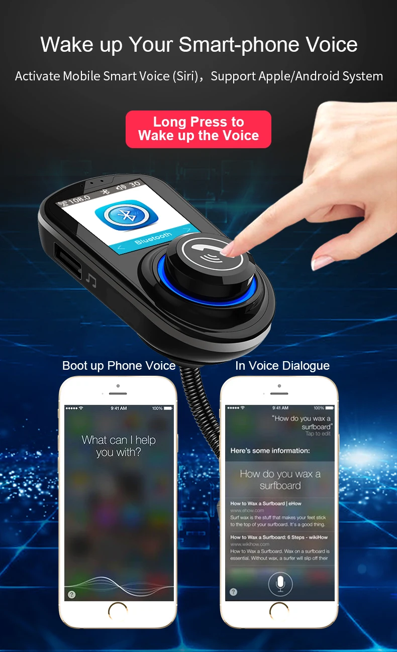 JINSERTA 2021 Car MP3 Music Player Bluetooth 5.0 receiver FM transmitter USB QC3.0 Charger U disk /TF Card lossless Music Player