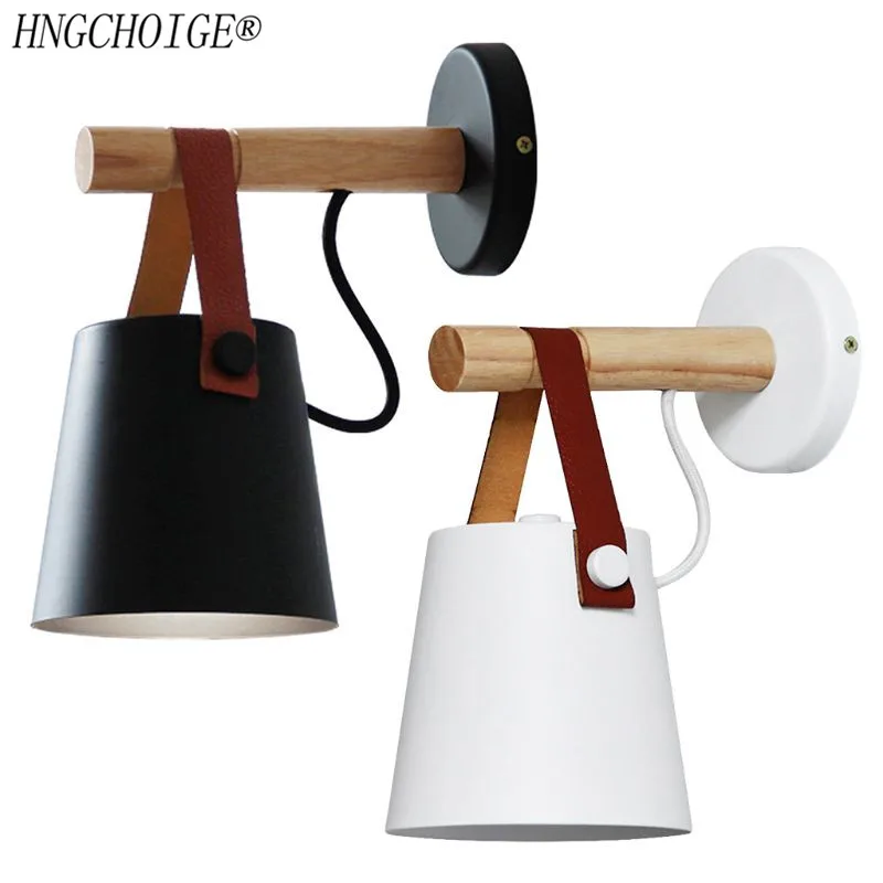 Najtaniej Nordic LED kinkiet drewno wiszące kinkiety nowoczesne przy łóżku światło do salonu restauracji