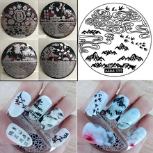 Nueva plancha para arte de uñas sello kit con 108 diseños de pegatinas de plantillas plancha para arte de uñas polaco de placas de esténciles para uñas sello