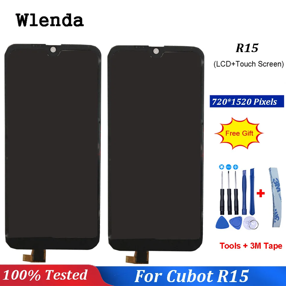 

6.26 Inch Black For Cubot R15 LCD Display+Touch Screen Digitizer Assembly Replacement Parts+Tools