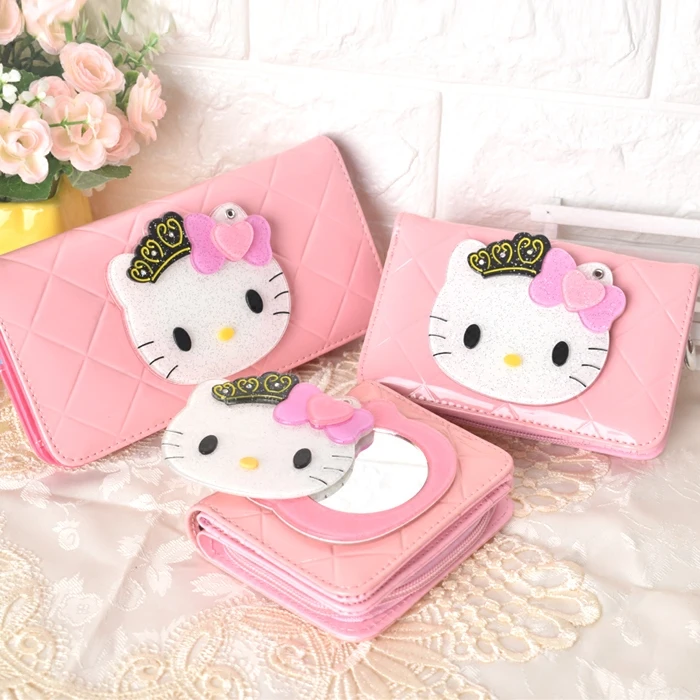 Женские кошельки с рисунком hello kitty, кожаный кошелек hello kitty, кошелек для девушек, клатч, женские вечерние кошельки