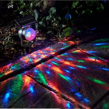 

Newest Solar Power Lamp LED Projector Light Rotating Colorful Light for Outdoor Garden Lawn Lamp Home Courtyard Decor