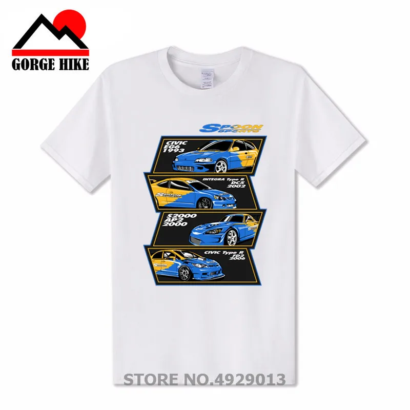 Spoon Sport Legacy GT R футболка для мужчин профессиональная гоночного автомобиля