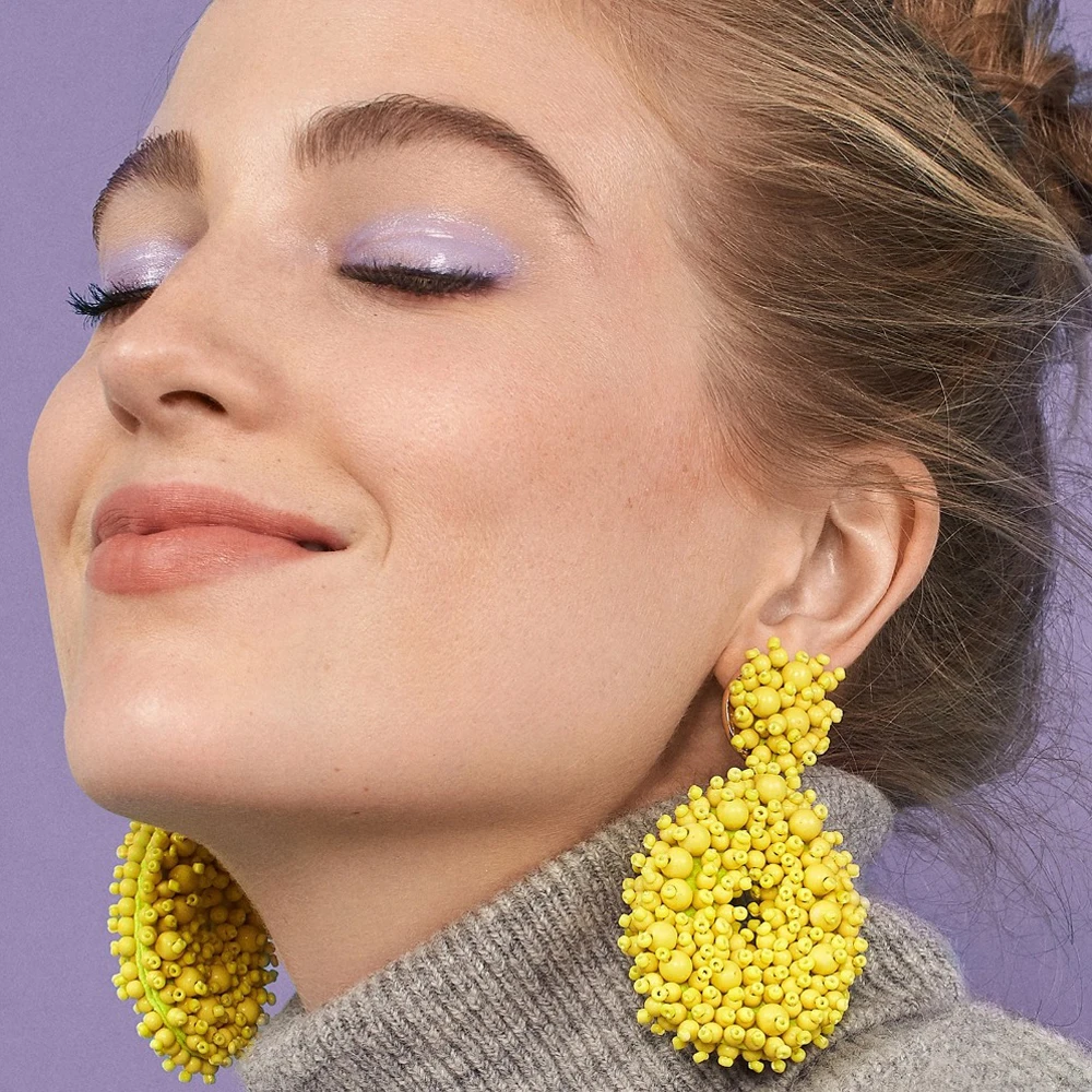Серьги подвески Girlgo с бусинами женские брендовые Висячие Ювелирные украшения
