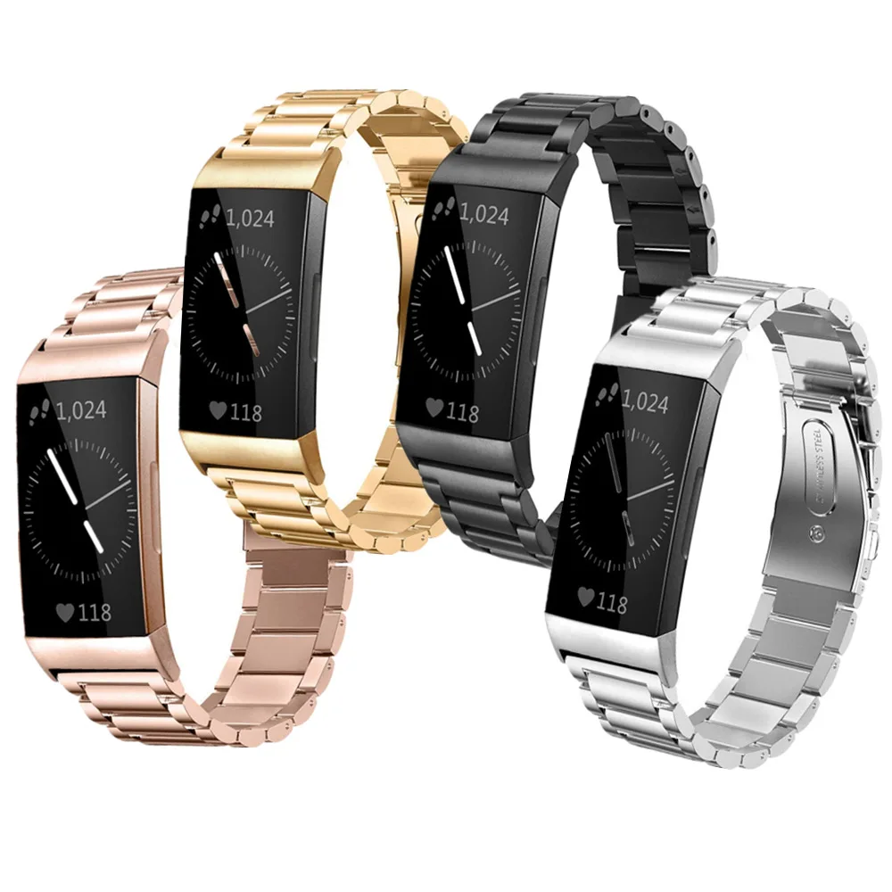 

Metal Smart Watch Strap Stainless Steel Watch Band For Fitbit Charge 3 Wrist Band Replacement Bracelet Strap For Fitbit Charge3