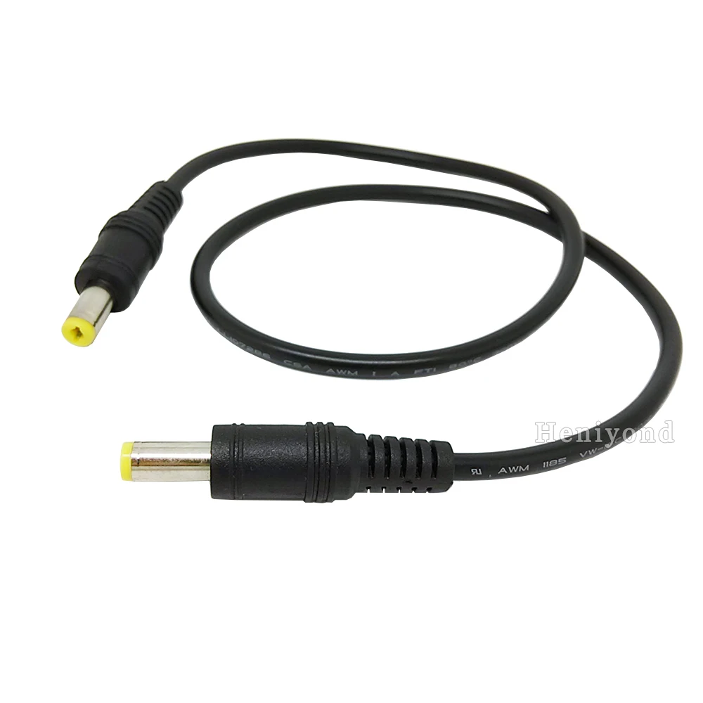 10Pcs 5.5/2.1 Cable CCTV DC tip 2.1x5.5mm male to male Connector extension cord 50 cm