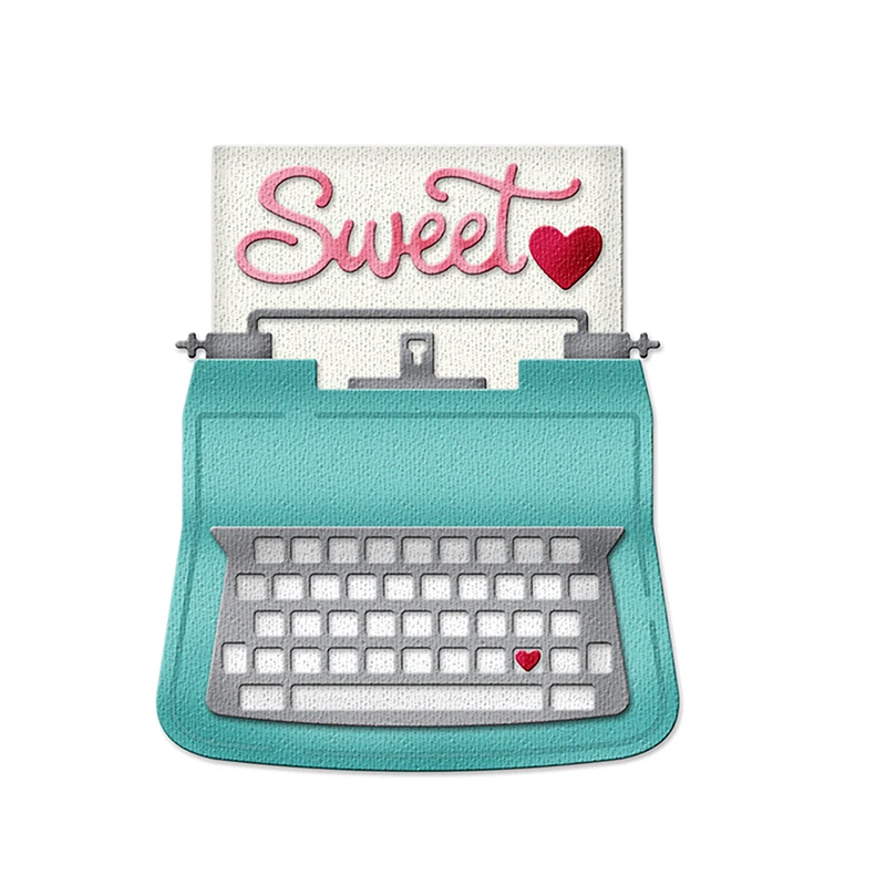 

Computer Typewriter Metal Cutting Dies Stencil for DIY Scrapbooking Photo Ablum Decorative Embossing Paper Cards Crafts New 2019