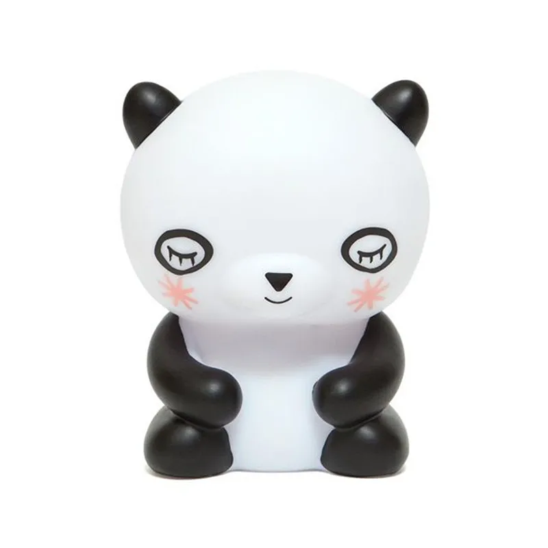 Lovely LED Panda Night Lights Soft Light Black White Baby Pillow Bedroom  Feeding Bedside Lamp Holiday Decor Lighting (5)
