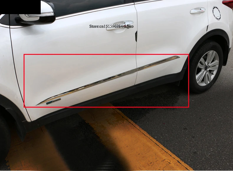 High quality 304 stainless steel car body door trim fit for 2016 2017