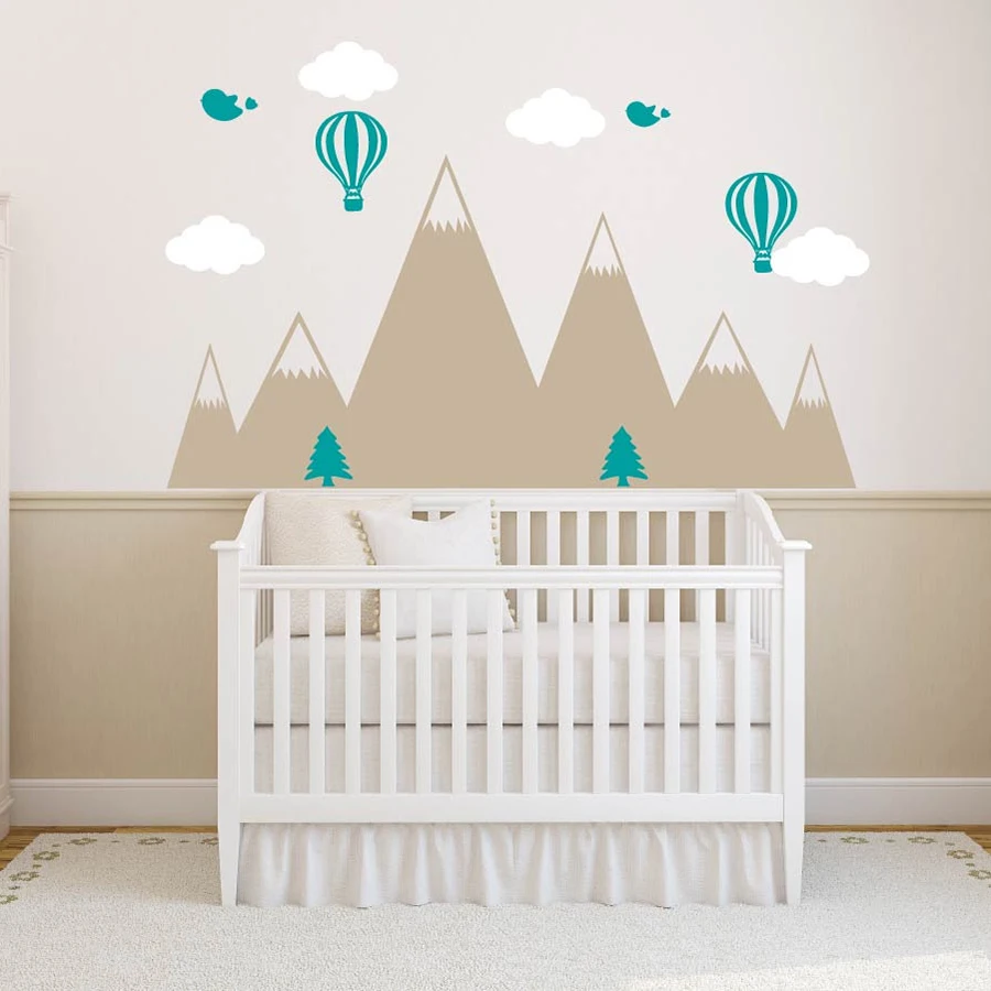 mountain wall art nursery
