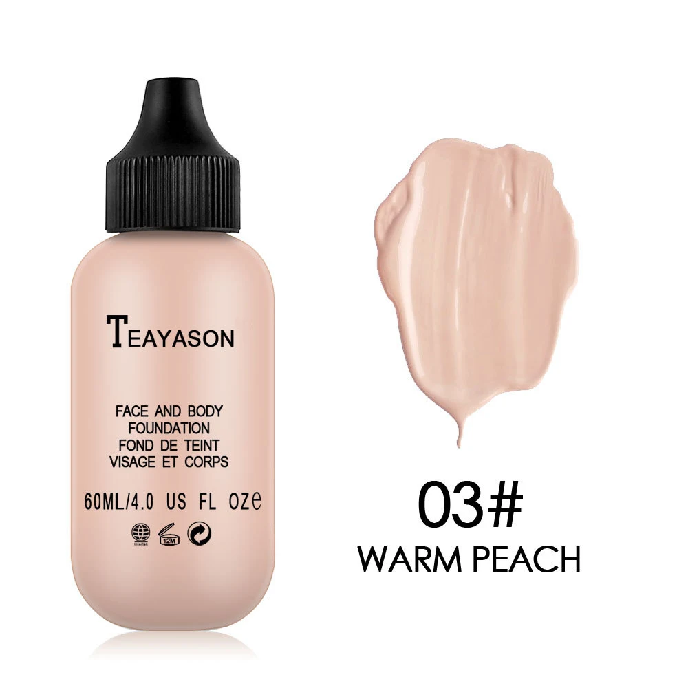 TEAYASON beauty, 60 мл, тональный крем, мягкий, матовый, стойкий, контроль жирности, консилер, увлажняющий, жидкий, тональный крем, макияж, TSLM1 - Цвет: 03