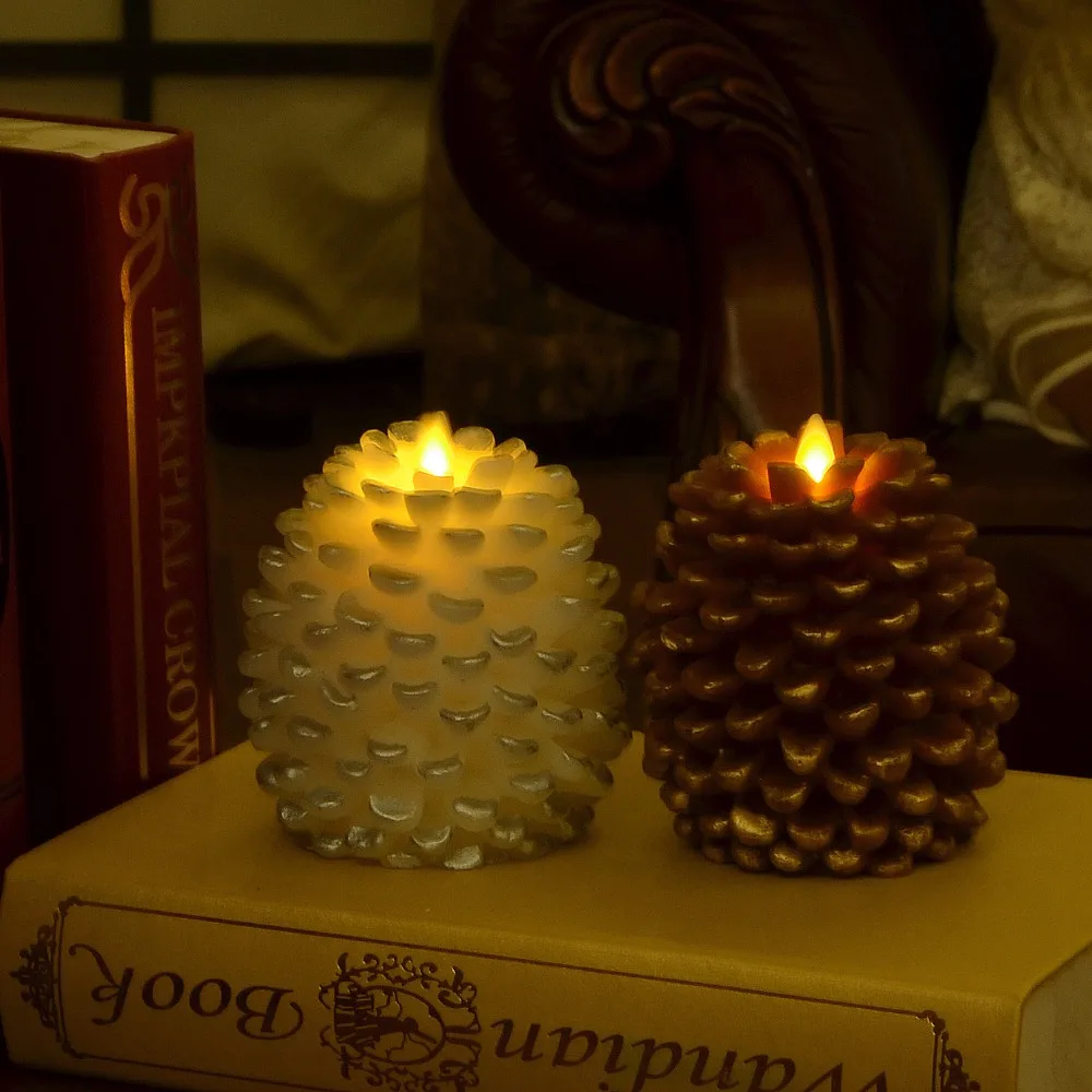 2 шт. Luminara настоящая воссветодио дный ковая Светодиодная свеча с эффектом пламени