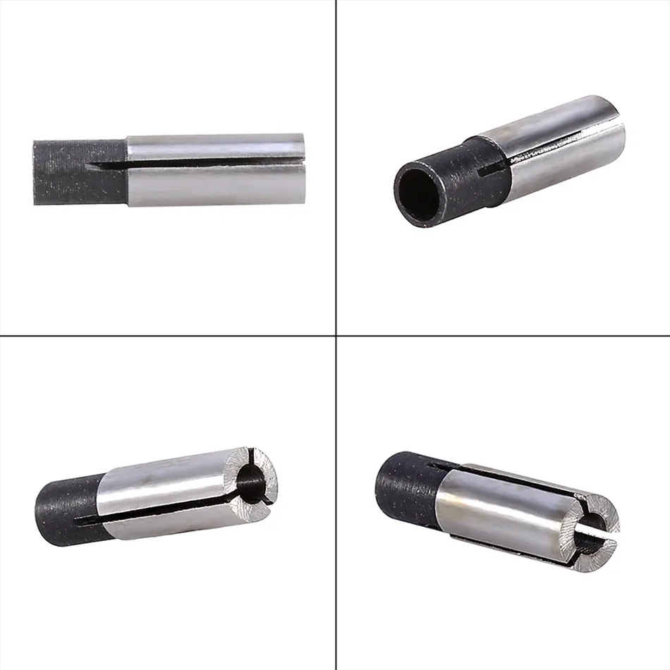

4Pcs/Set 1/8'' 1/4 4mm Multi-size Engraving Bit CNC Router Tool Adapter for Collet 6mm to 3.175mm Router Bits For Wood