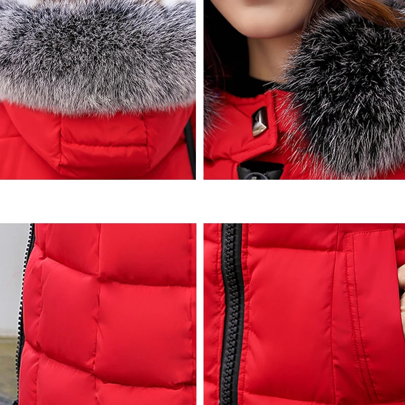 High Quality Hooded With Fur Women Winter Jacket Womens Jackets Long Cotton Padded Warm Female Coat Long Coats Parka 2019 High Quality Hooded With Fur Women Winter Jacket Womens Jackets Long Cotton Padded Warm Female Coat Long Coats Parka 2019