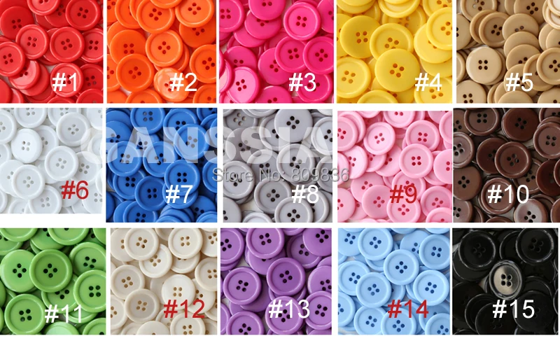 30 шт./лот Размеры: 22,5 мм 15 карамельные цвета пуговицы для скрапбукинга и шитья арт кнопка(ss-23