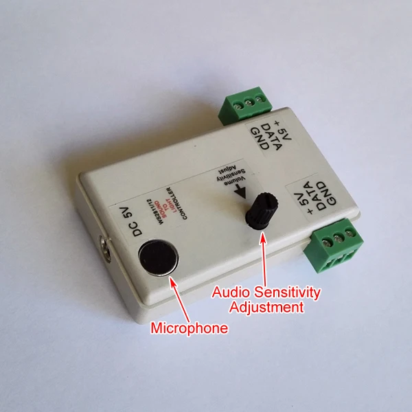 5V WS2811/2812 Sound to Light Controller with Audio Jack. 