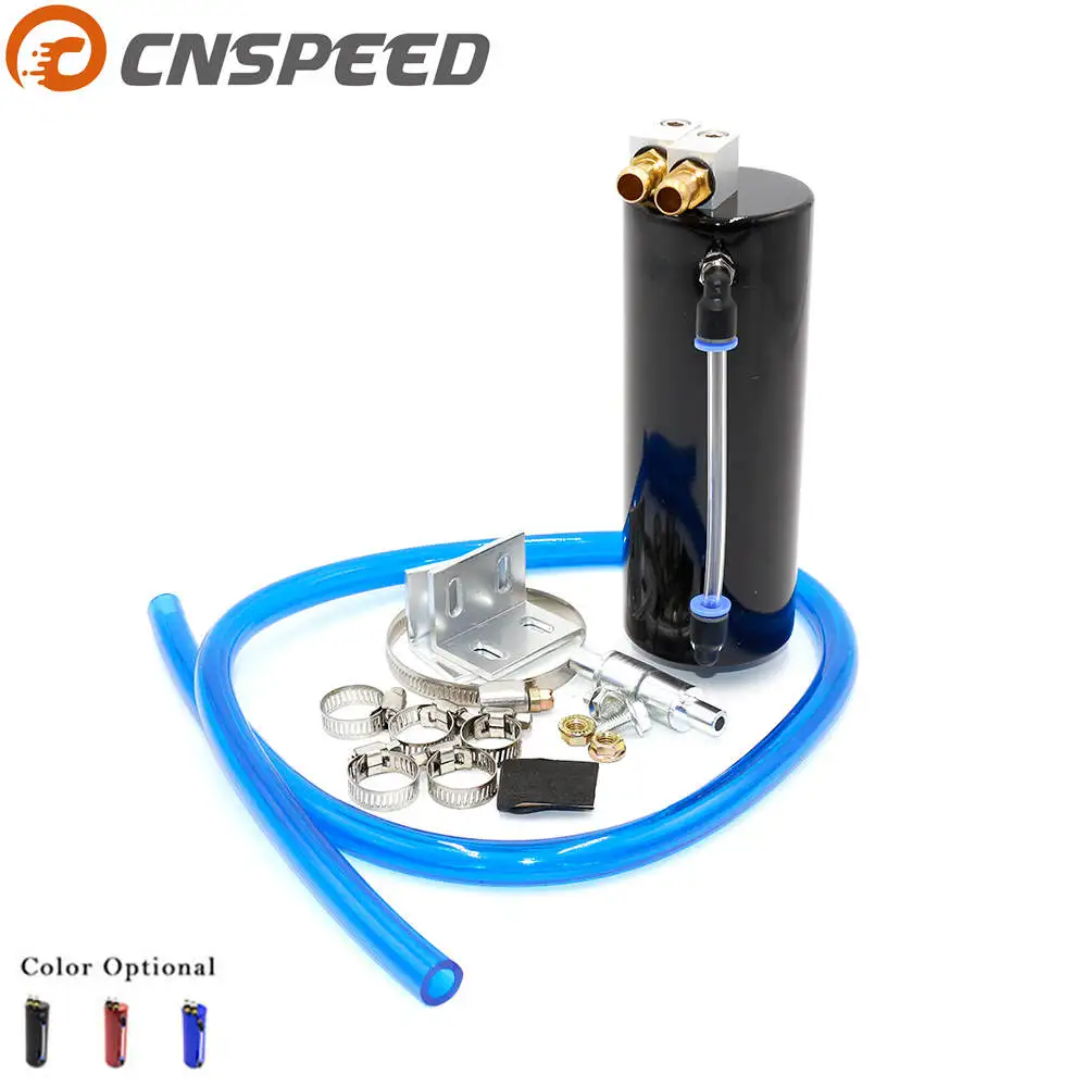 CNSPEED Universal Aluminum Racing Oil Catch Tank/CAN Round Can Reservoir Turbo Oil Catch Can / Can Catch Tank YC100323