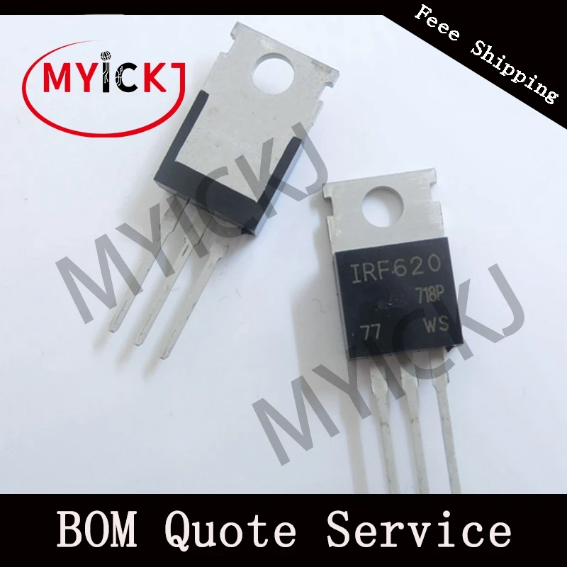 5 шт. IRF620 MOSFET N-CH 200V 5.2A TO-220AB IC-CHIP