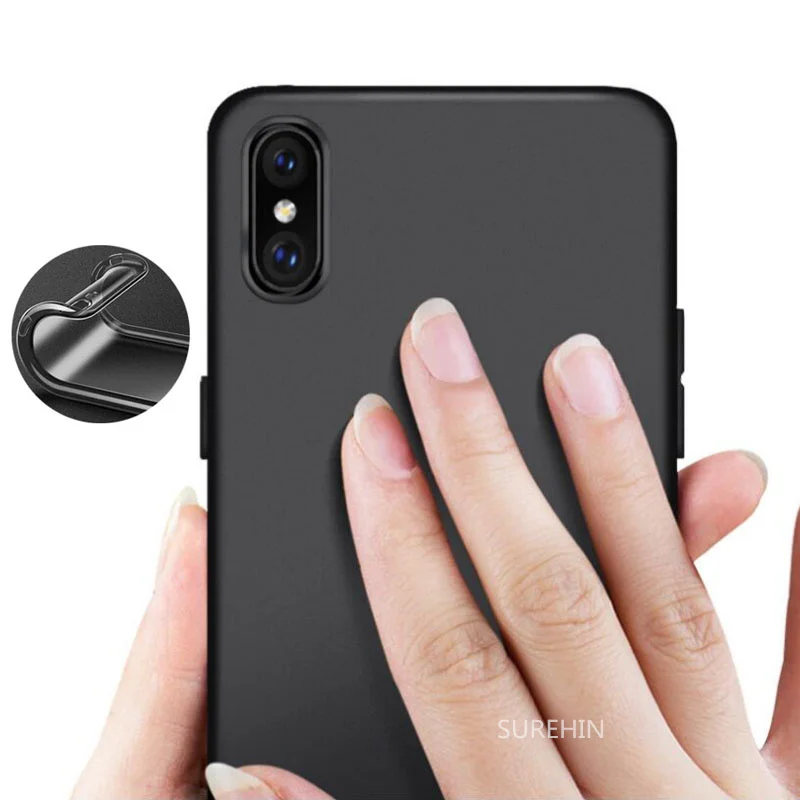 SUREHIN чехол для apple iPhone 8 7 6 6S plus XS MAX XR X матовый красный прозрачный ТПУ мягкий