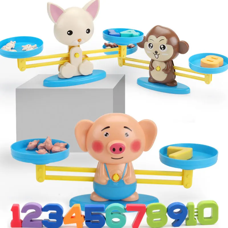 

Puzzle Digital Learning Balance Toy Cartoon Cute Animal Addition And Subtraction Balance Game Baby Early Learning Toys
