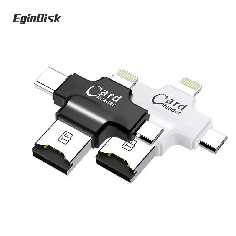 Usb флэш накопитель для iPhone/Android Phone внешний 4 интерфейса Lightning/OTG/TYPE C/USB