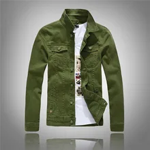 Male Jean Jacket Slim Fit Spring Autumn Denim Bomber Jacket Men, Size M-XXXL