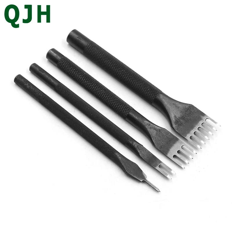 Quality 1 Set Leather Craft Tool Hole Punches Stitching Punch 1 2 4 6 Prong  4mm Leather Hole Tool - AliExpress