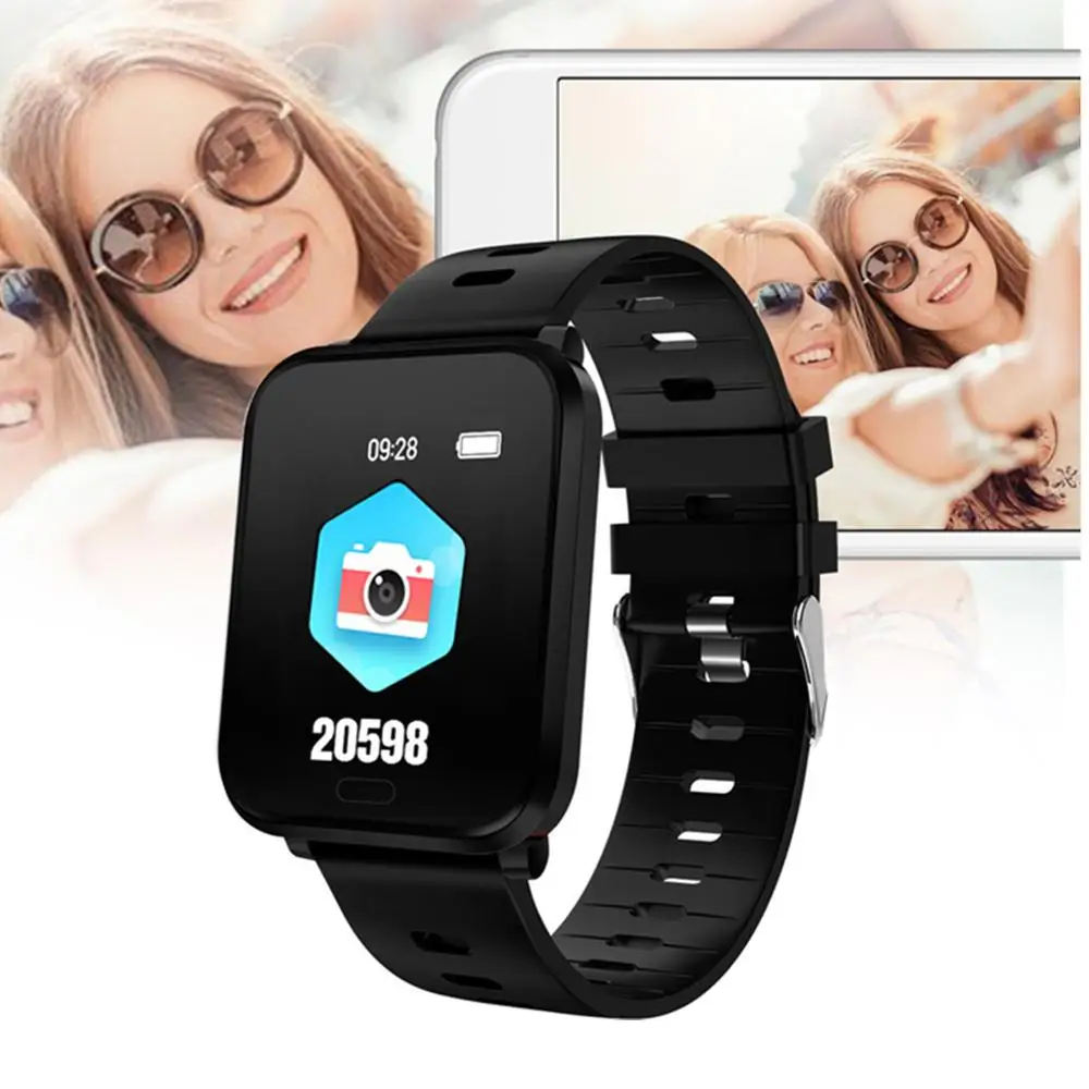 

696 K10 Square Waterproof Smart Watch Multiple Sports Mode IP68 Smart Bracelet With Heart Rate Blood Pressure Monitoring