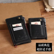 Винтажные Мини натуральная кожа блокнот, путешествия, планировщик журнал с бизнес держатель для карт повестки дня A5 A6 A7 1164