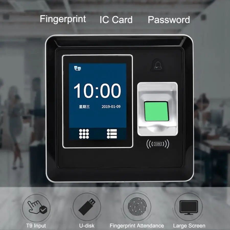 2,8 дюймовый TFT сенсорный экран с отпечатком пальцев/IC карты/пароль машина посещаемости времени контроля доступа Schuifdeur Systeem с ключом