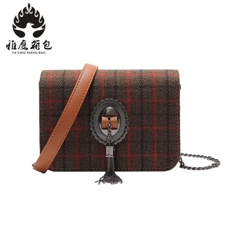 

2018 Bolsos Fashion Women Message Bags Shoulder Bag Designer Crossbody Tweed Bags For Women Chain Bag Sac A Main