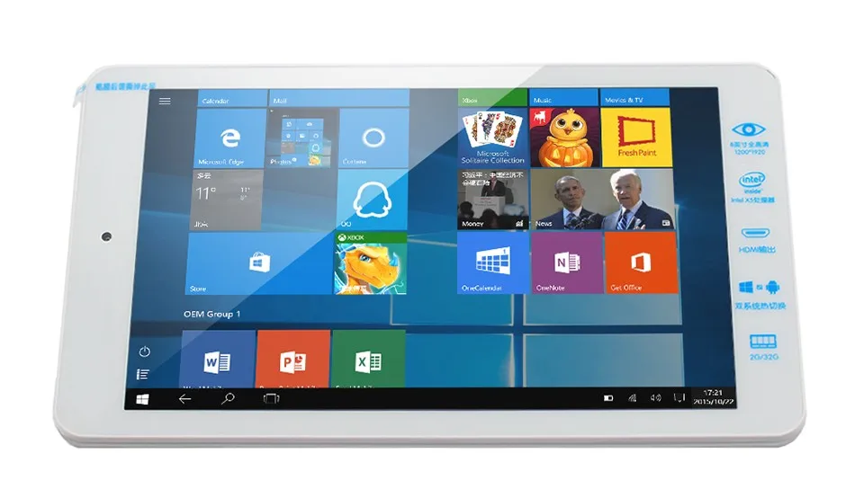 8 inch Tablet PC 1920*1200 Cube iwork8 air Dual OS Windows10 Android 5.1 Cherry Trail Z8300 Quad Core 2GB 32GB HDMI 2.0MP BT