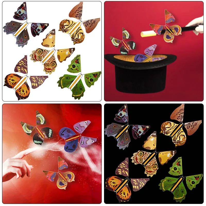 

Randomly Magic Flying Butterfly Hand Transformation Fly Butterfly Magic Props Funny Surprise Prank Joke Mystical Trick Toys