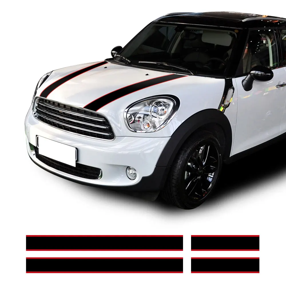 

1Set Car Hood Trunk Engine Cover Decal Rear Line Bonnet Stripe Stickers for BMW Mini Countryman R60 Paceman R61 Clubman F54