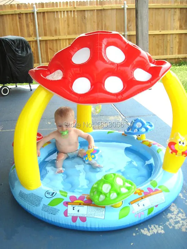 Enfants D Ete De Natation De Piscine Intex Jouet De Bain Gonflable Baignoire Bebe Piscine Champignon Auvent Enfant Pataugeoire Aliexpress