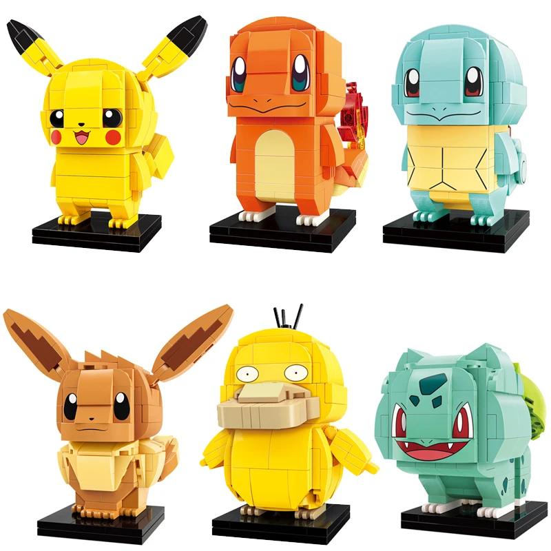 

Pokemon Detective Pikachu Figure Pocket Monster Animal Figures Model DIY Toys Blocks Brick Building legoINGly toy for children