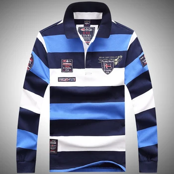 Image of 2019 New Luxury Brand Tace & Shark Polo Shirt Men High Quality Striped Sweater Men 3D embroidery polos shirt para hombre