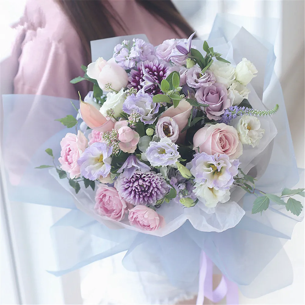 

Korean Flower Wrapping Roll Gauze Florist Bouquet Packaging Mesh Materials Floral Art Packing Supplies 50 cm*10 yards