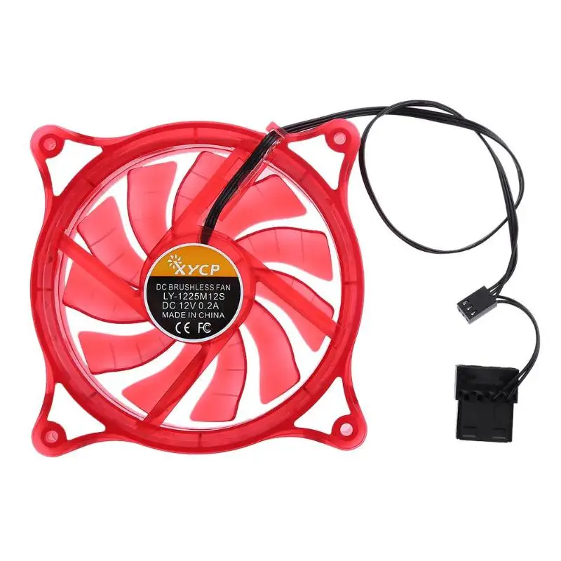 

Desktop Mini Cooling Fan 12V LED Quiet RGB Mute Halo Ring Hydro Bearing Summer Cooler Fan for 120mm PC Computer Case CPU