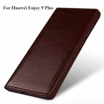 

Genuine Leather flip Case For Huawei Enjoy 9 Plus 9plus back case cover case back 6.5 inch For Huawei enjoy 9 plus Cover Shell