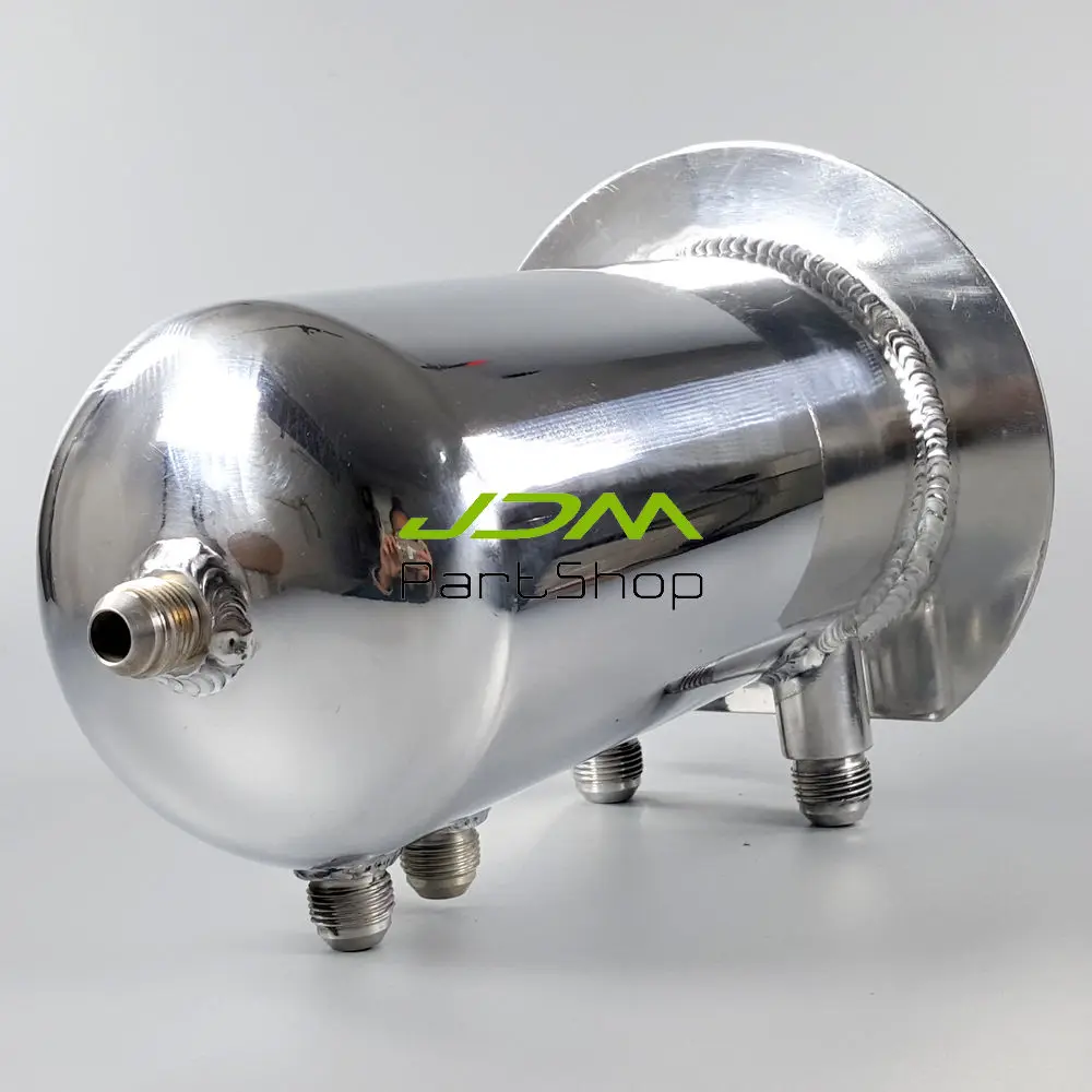 Universal Fabricated Aluminium Round Fuel System Surge Tank 2.5l litre