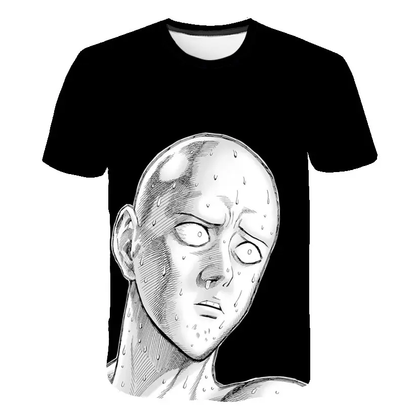 One Punch Man Saitama Sensei, японское аниме, 3D забавная футболка, летняя повседневная футболка с круглым вырезом для мужчин и женщин, одежда с коротким рукавом