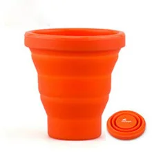 

Wholesale 2pcs/lot Outdoor Camping Bottle Travel Tableware Silicone Mugs Folding Water Cups Coffee Bottle 44g Orange FMP-319