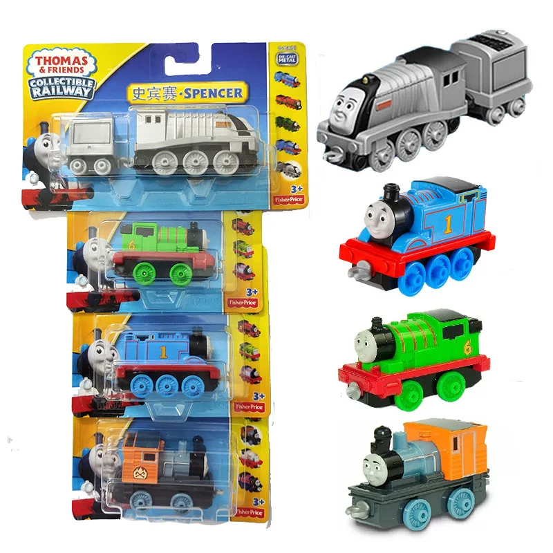 

4pcs Original Thomas Strackmaster 1:43 Train Model Metal Cars Boy Gift Toys for Children Diecast Brinquedos Kids Education Car