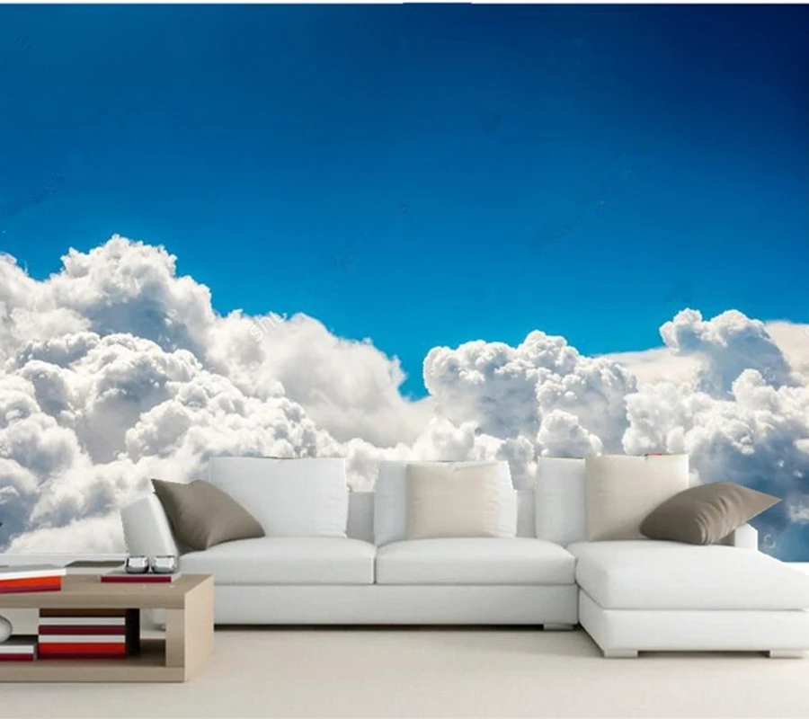 Kustom 3d Mural Langit Biru Awan Putih 3d Background Wallpaper Hotel Restaurant Ruang Tamu Sofa Tv Dinding Kamar Tidur Papel De Parede 3d Background Wallpaper Background Wallpaper3d Mural Aliexpress