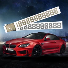 DIY Phone Number Cards Car Sticker Temporary Parking Card Parking Signs Notices Reflective Metal Car-Styling Auto Accessories