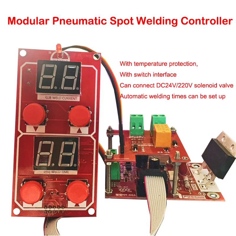 

NY-D07 Pneumatic Spot Welder Controller Transformer Control Board Connect Solenoid Valve with Linkage Welding Machine Modular