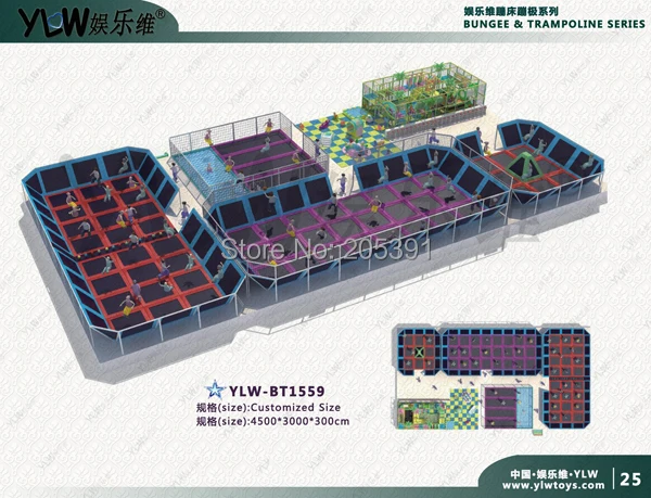 Фитнес Спорт батут, индивидуальные развлечений indoor Батутный парк развлечений, площадка оборудование