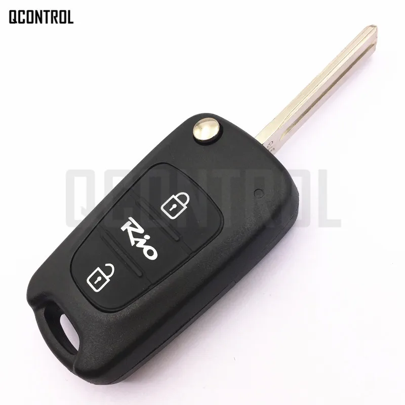 QCONTROL 433 МГц Автомобильный Дистанционный ключ для KIA Rio OKA-185T CE0682 PCF7936 иммобилайзер TOY40 ключ лезвие